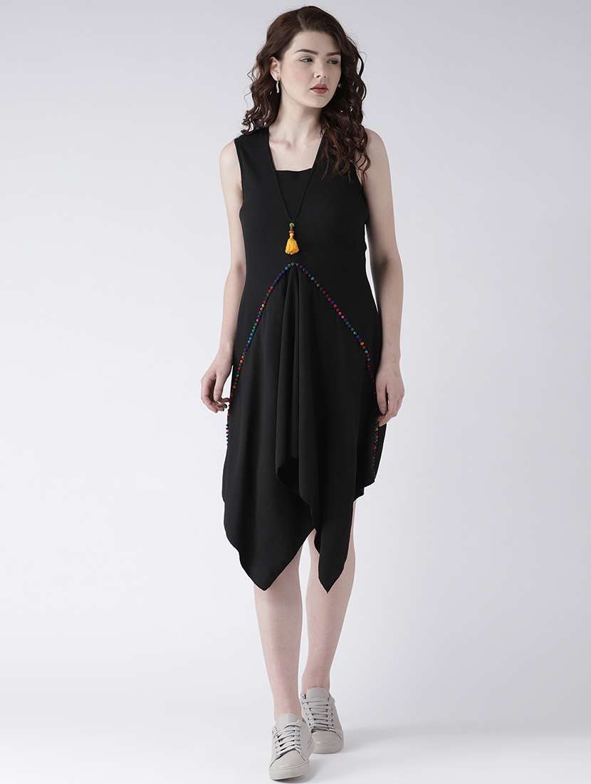 women's asymmetric printed dress