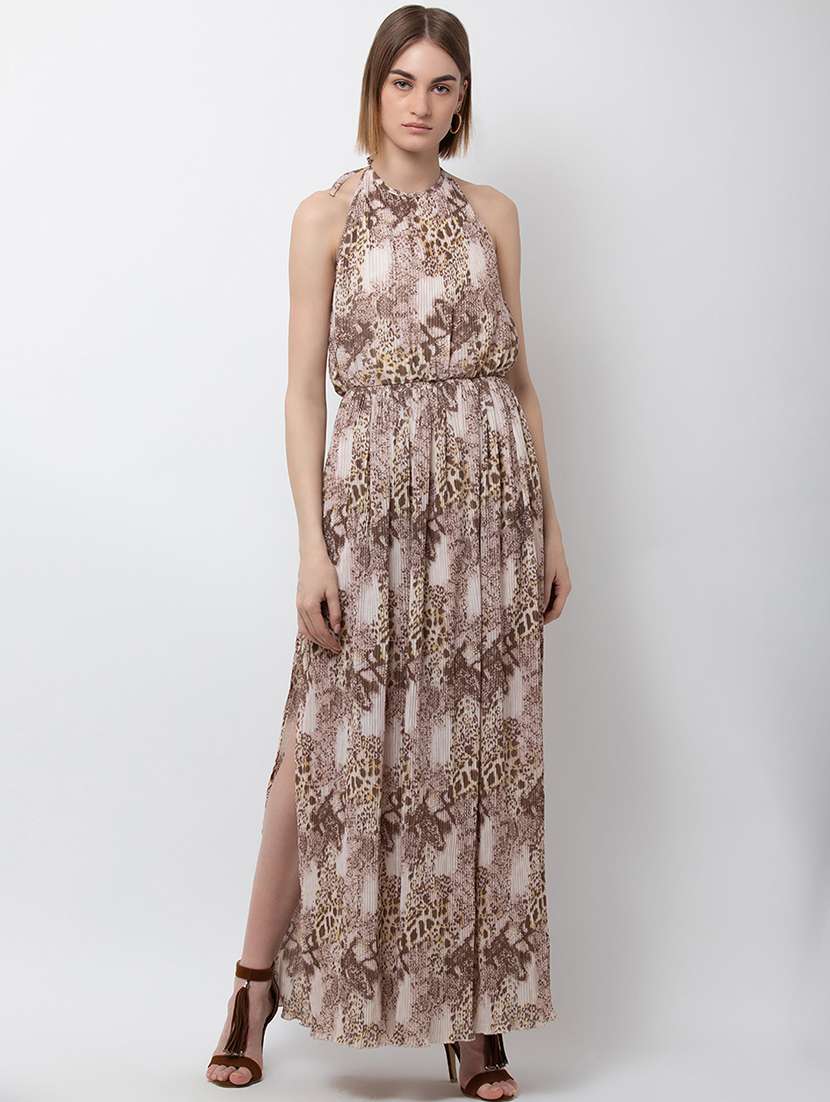 women's fit & flare printed dress