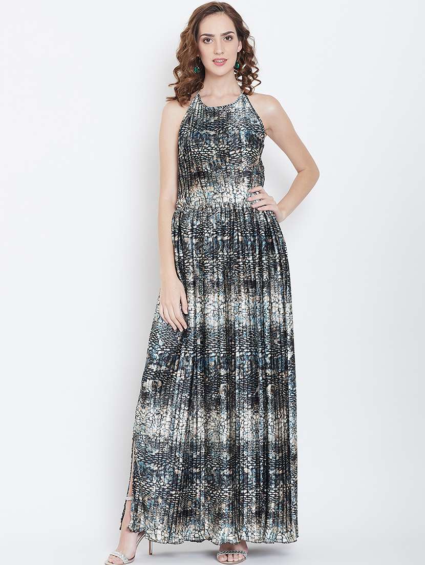 women's fit & flare printed dress