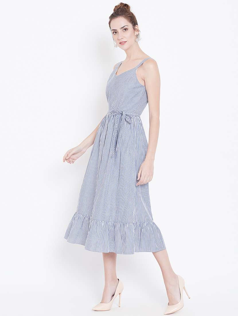 women's fit & flare striped dress - 16792447 -  Standard Image - 1