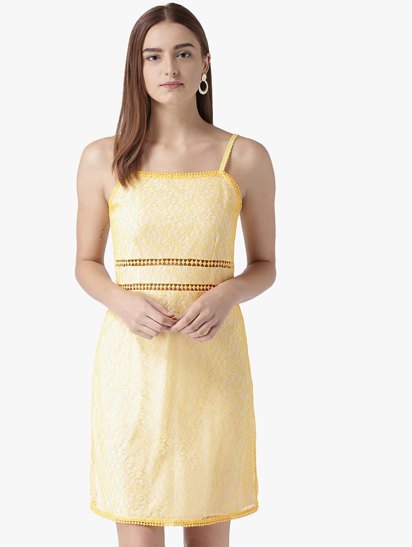 women's shift self design dress