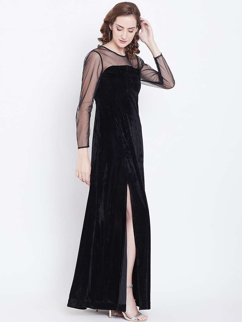 women's fit & flare solid dress - 16792470 -  Standard Image - 1