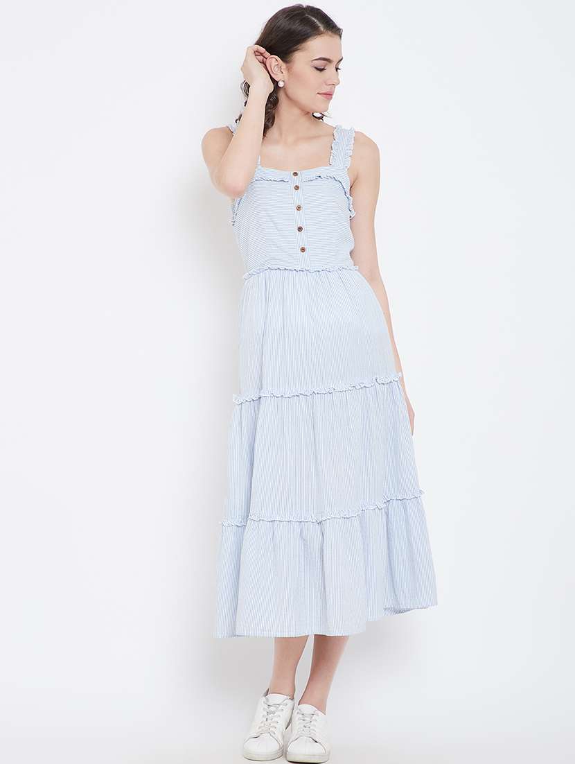 women's fit & flare striped dress