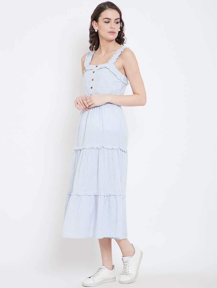 women's fit & flare striped dress - 16792490 -  Standard Image - 1