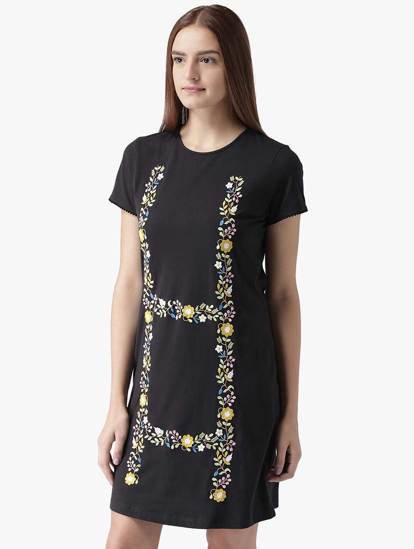 women's fit & flare solid dress - 16792507 -  Standard Image - 1