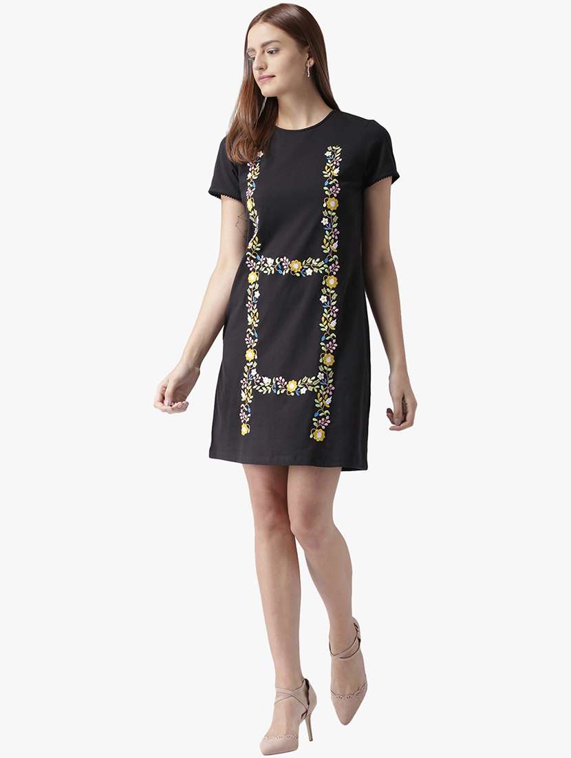 women's fit & flare solid dress - 16792507 -  Standard Image - 4