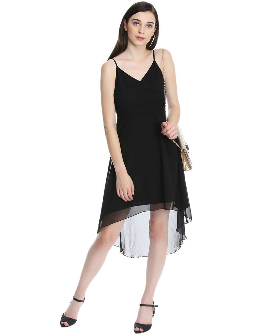 women's high low solid dress - 16792517 -  Standard Image - 1