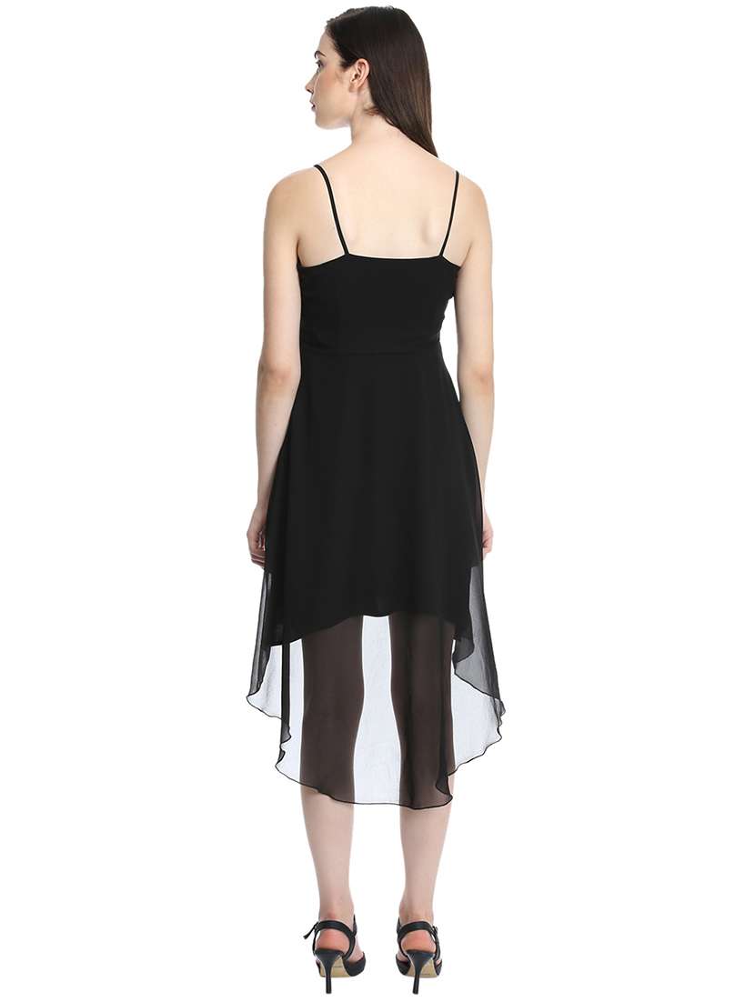 women's high low solid dress - 16792517 -  Standard Image - 4