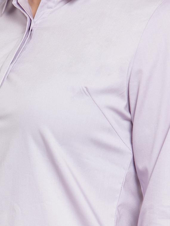 concealed placket solid shirt - 16793288 - Standard Image - 4