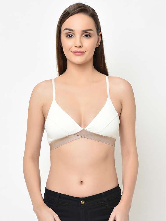 contrast bind plunge bra 