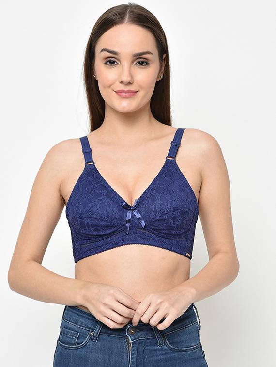 bow patch laced bra - 16794169 - Zoom Image - 0