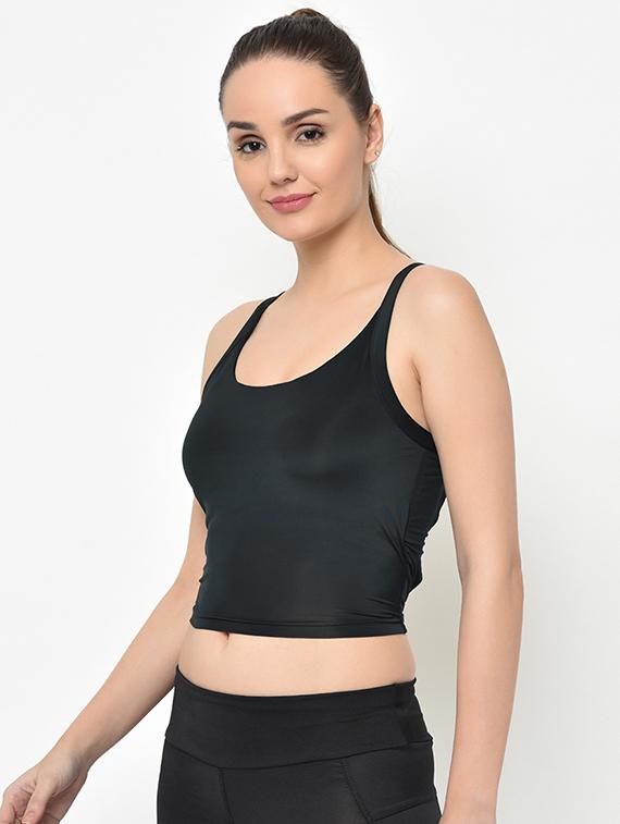 halter neck styled back crop top - 16794226 - Standard Image - 1