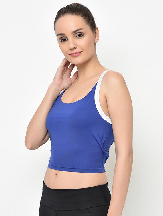halter neck styled back crop top - 16794227 - Standard Image - 1