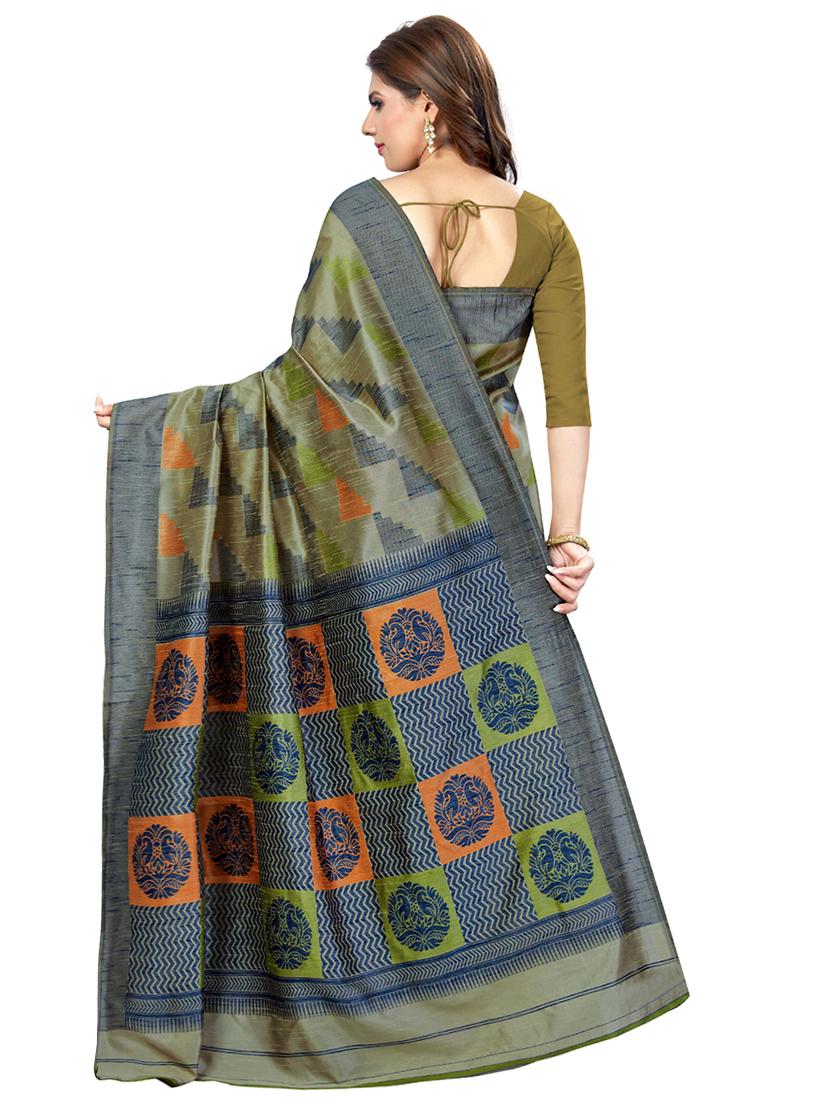 geometrical banarasi saree with blouse - 16795924 - Standard Image - 1