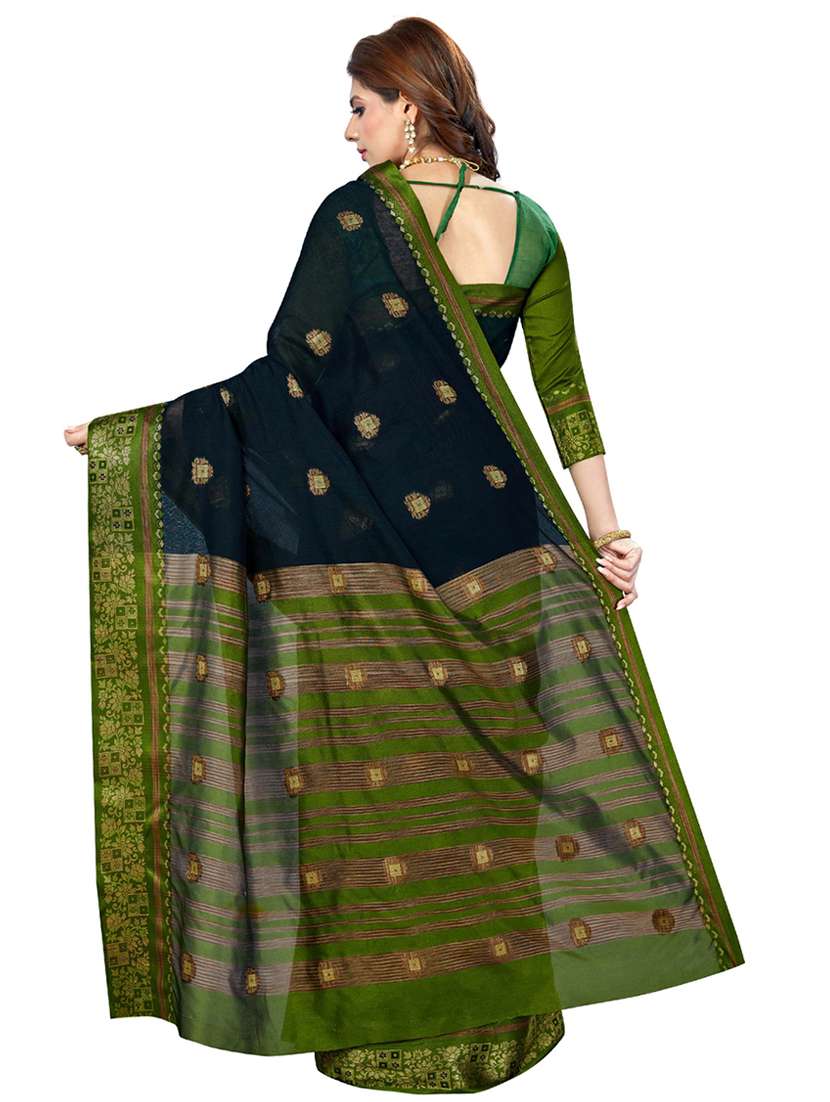 bordered chanderi saree with blouse - 16795949 -  Standard Image - 1
