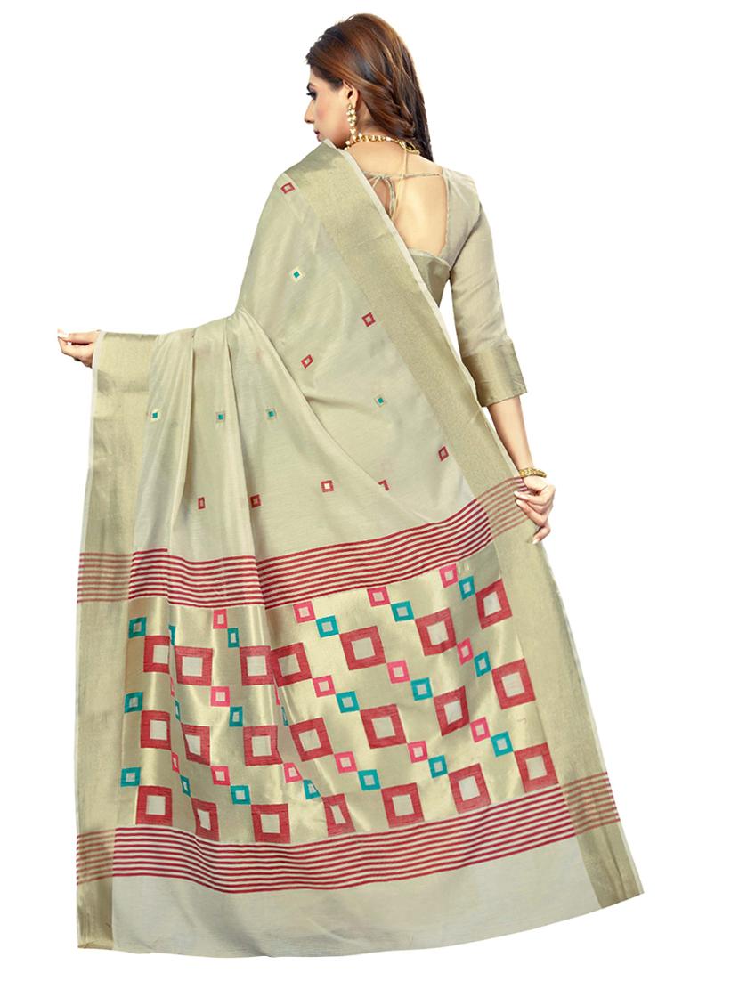 self design banarasi saree with blouse - 16795956 - Standard Image - 1