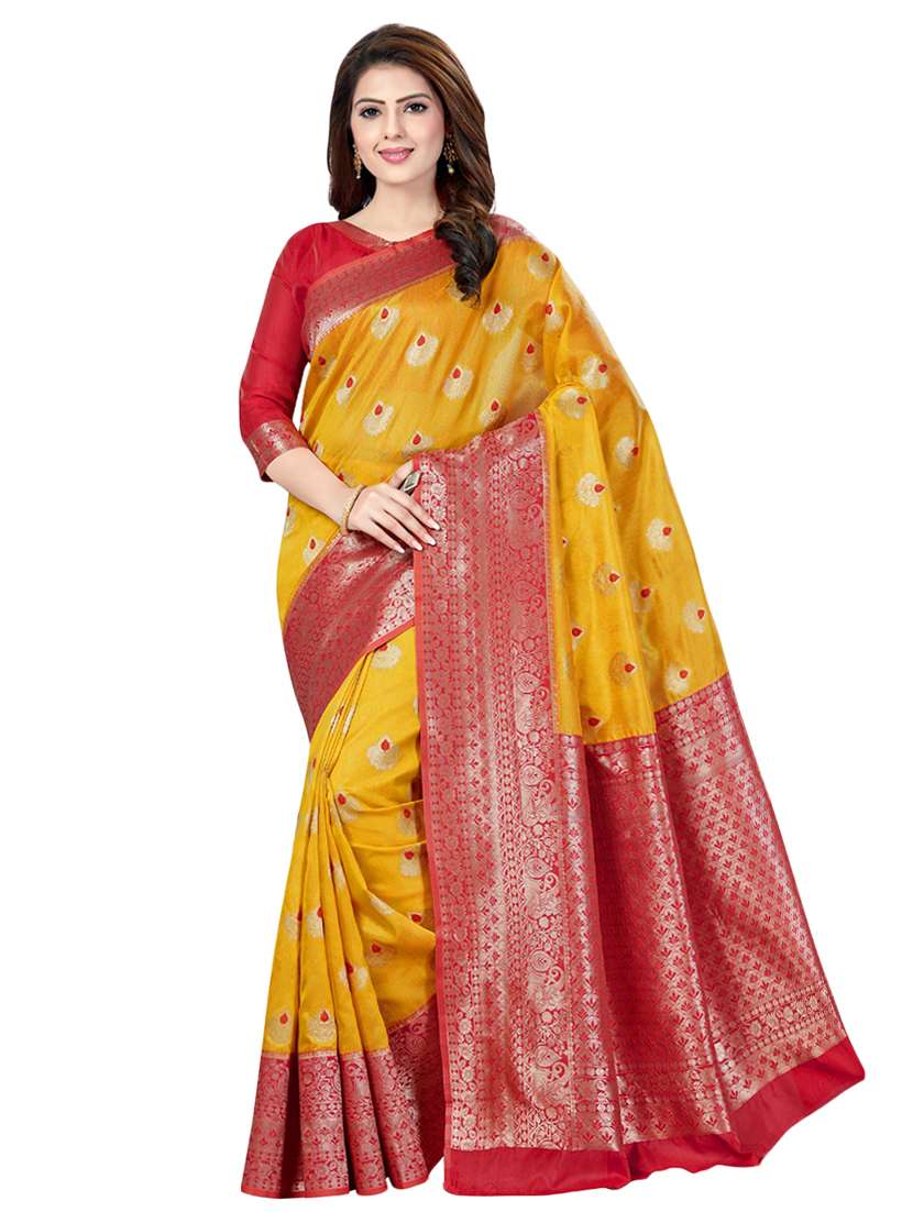 self design banarasi saree with blouse