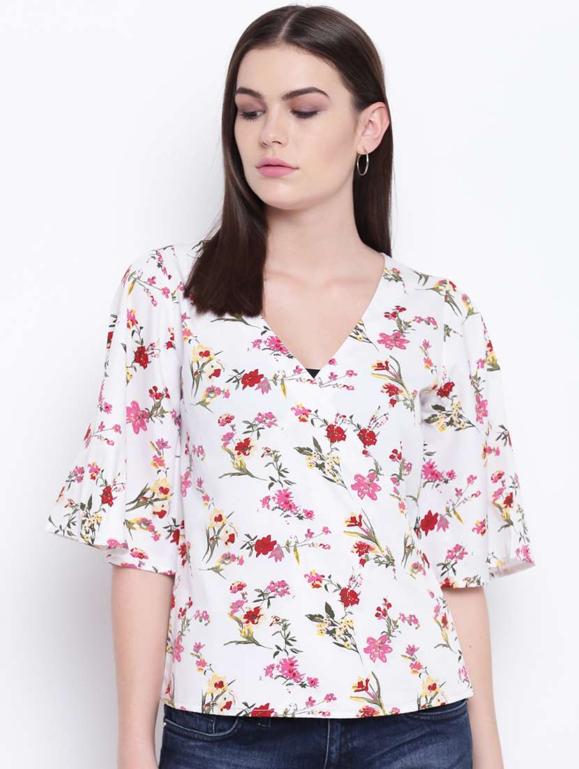 women's straight v neck top
