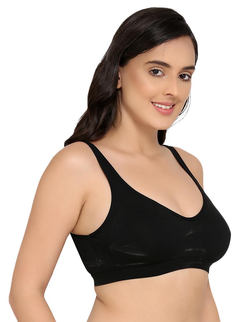 full coverage solid sports bra - 16796234 -  Standard Image - 1