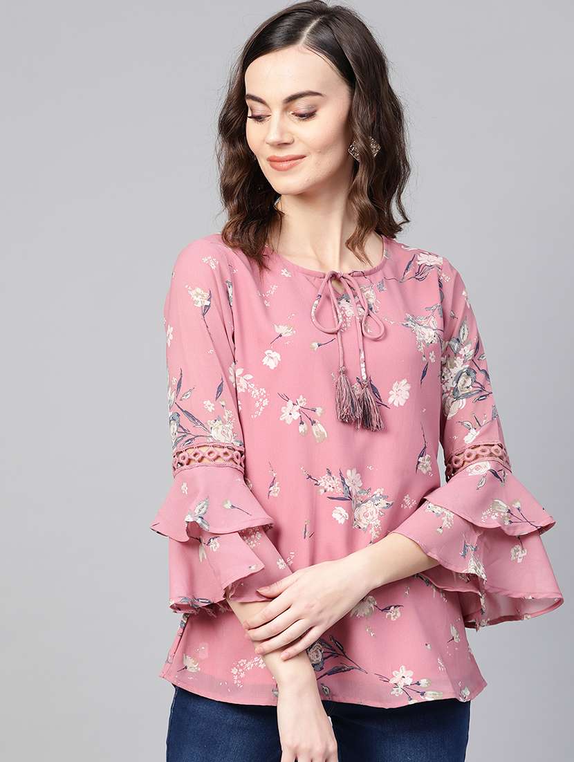 bell sleeved floral top 