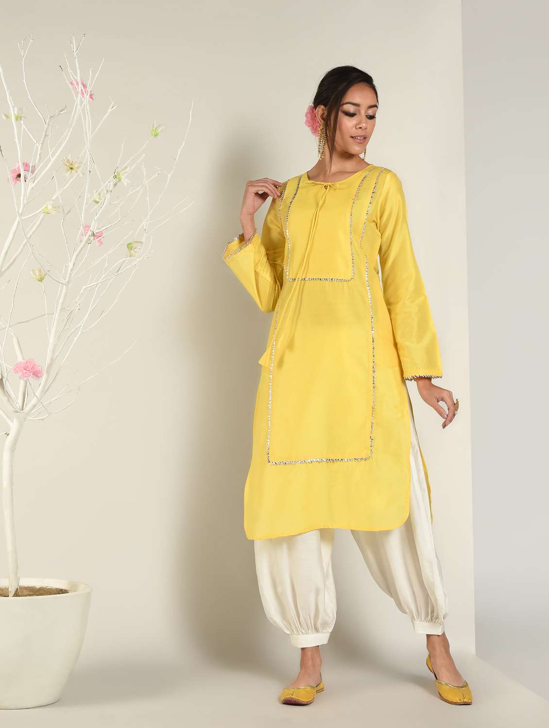 solid straight kurta