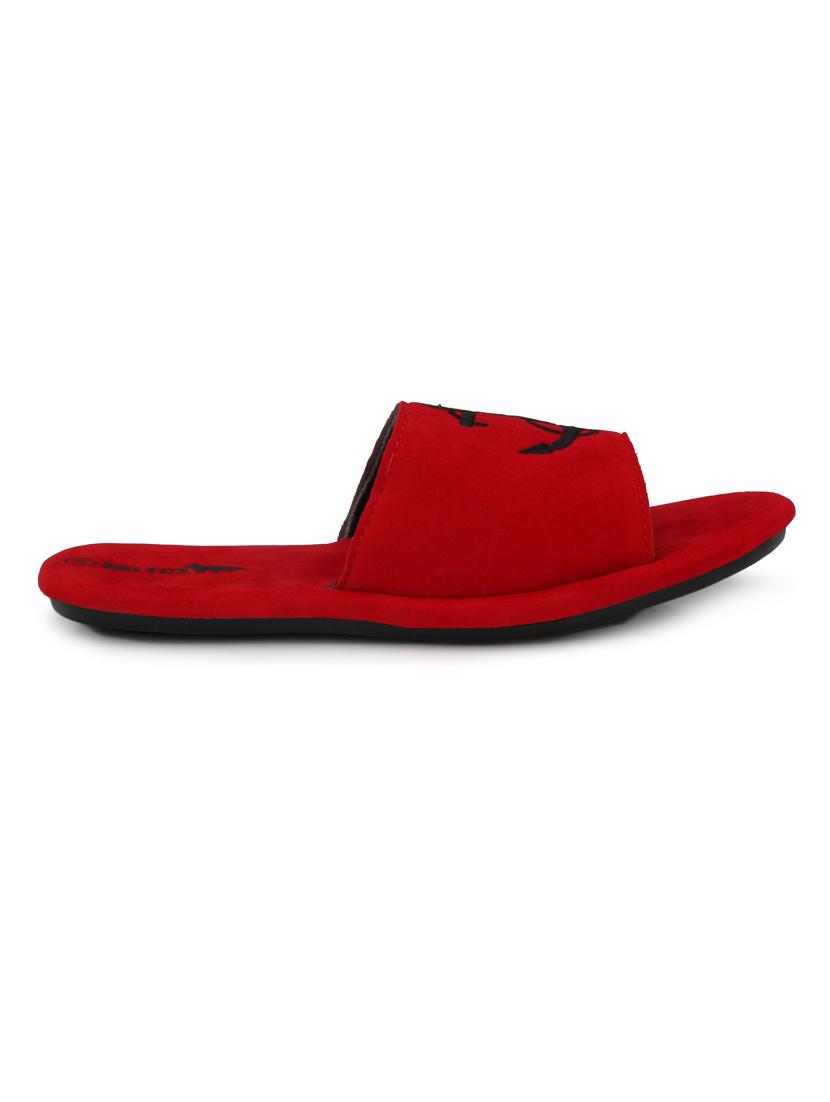 red velvet slip on flip flops - 16798319 - Standard Image - 1