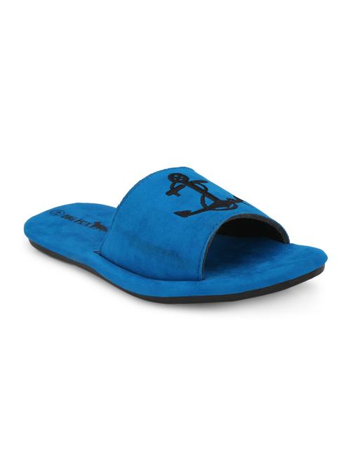 blue suede slip on flip flops - 16798322 -  Standard Image - 0