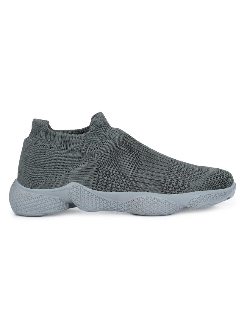 grey fabric slipon sport shoes - 16798327 -  Standard Image - 1