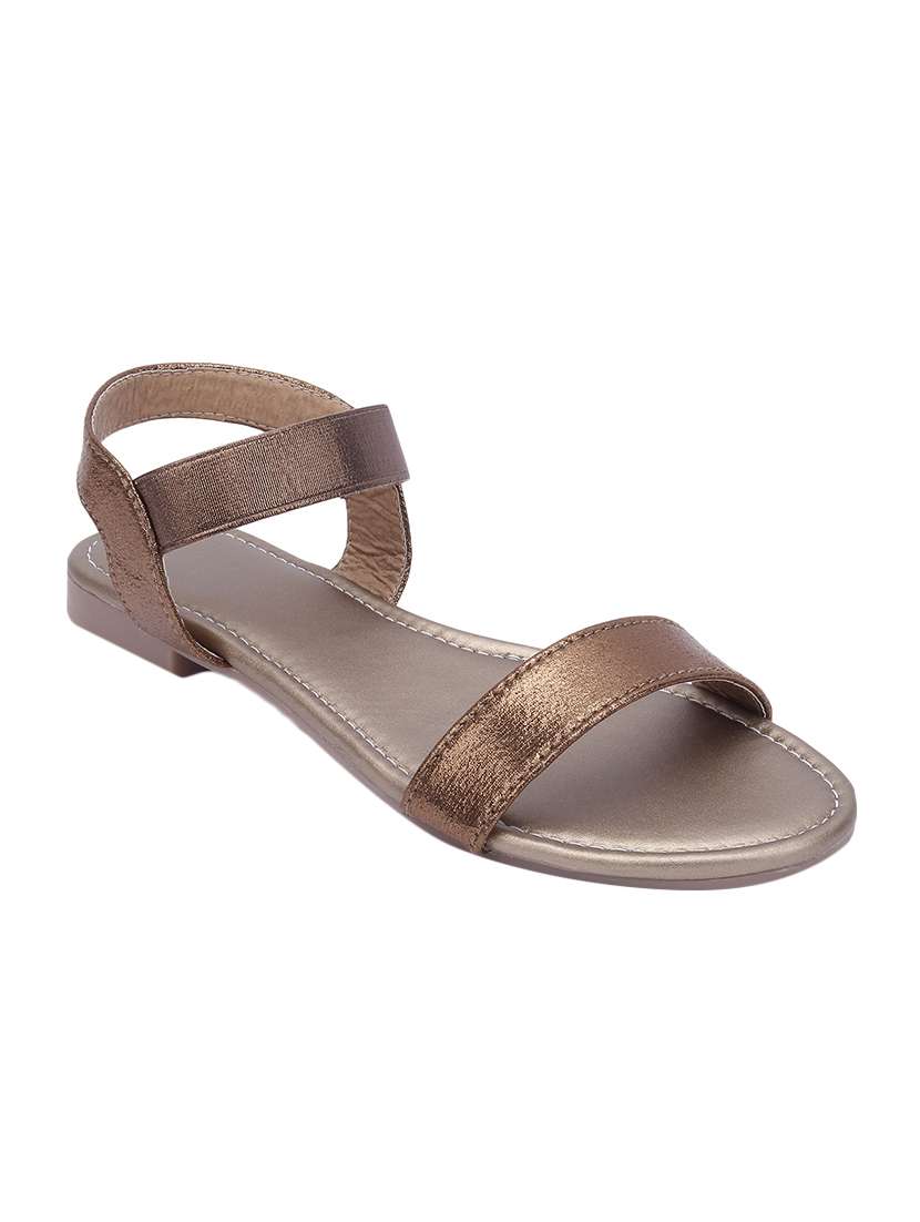 copper back strap sandals