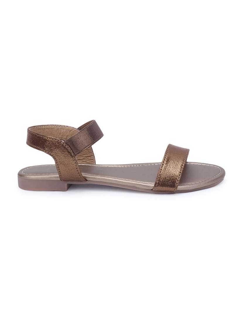 copper back strap sandals - 16798373 -  Standard Image - 1