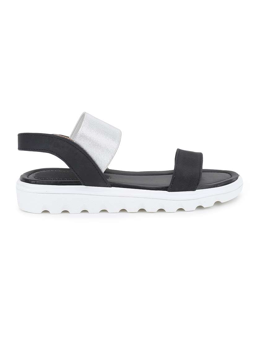 black flat forms sandals - 16799132 -  Standard Image - 1