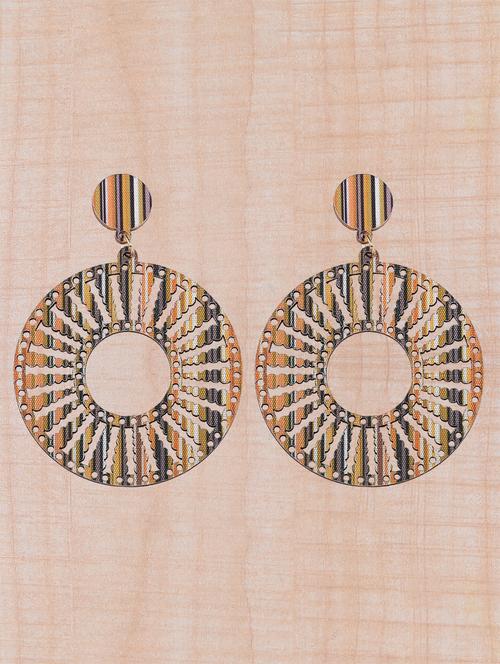 multi colored wood drop earring - 16800375 - Standard Image - 0