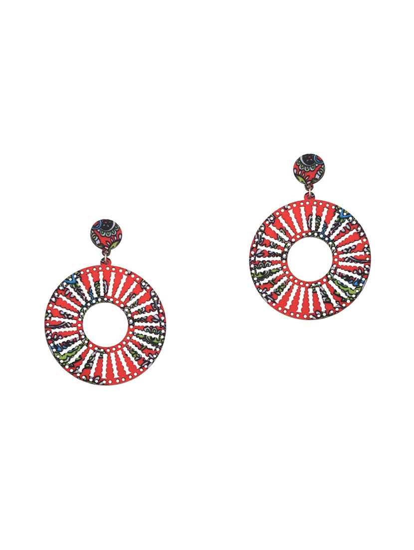 red wood drop earring - 16800379 - Standard Image - 1