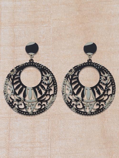 black wood drop earring - 16800392 -  Standard Image - 0