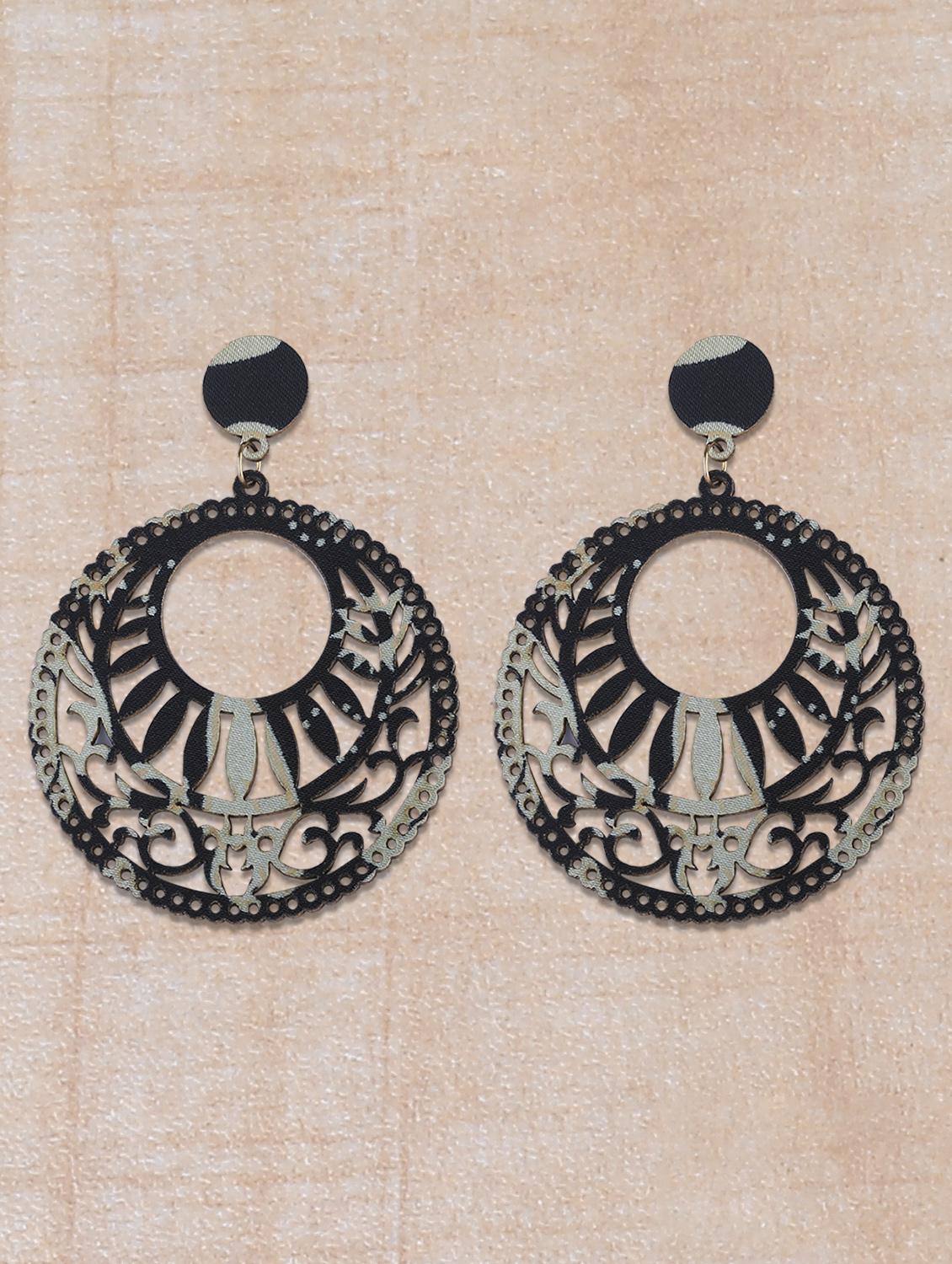 black wood drop earring - 16800392 -  Zoom Image - 0