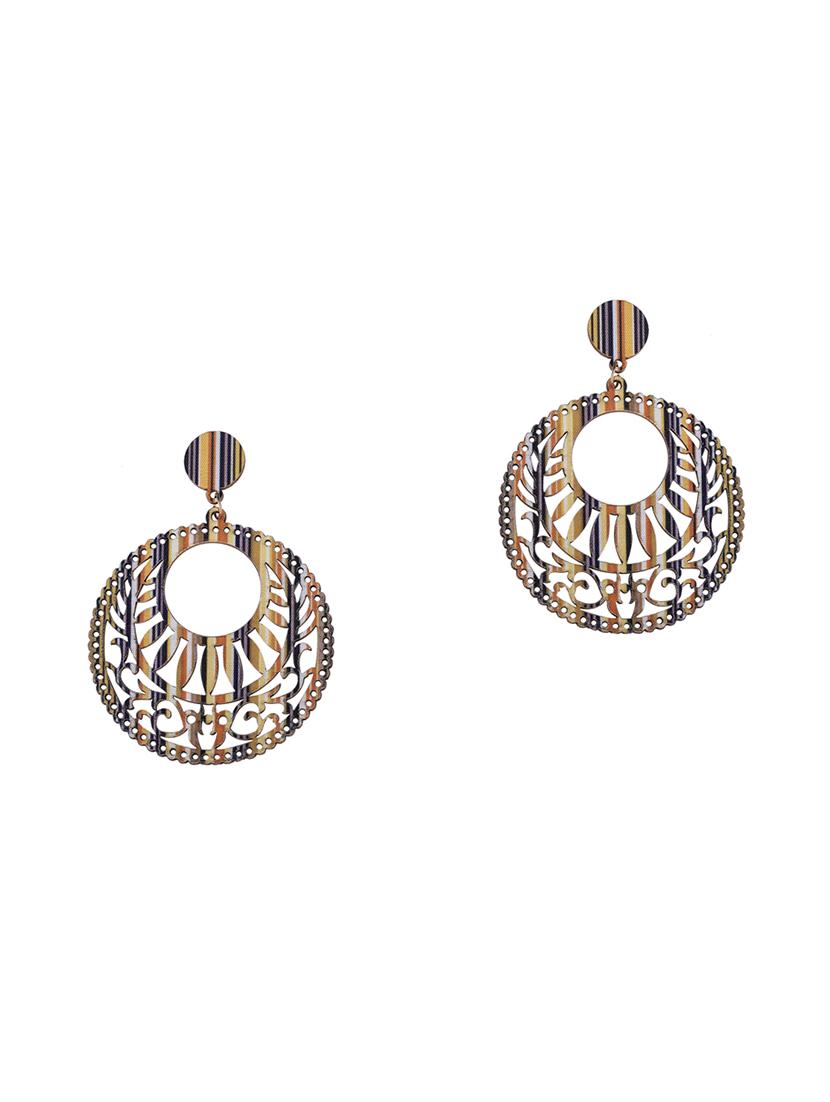 multi colored wood drop earring - 16800396 - Standard Image - 1