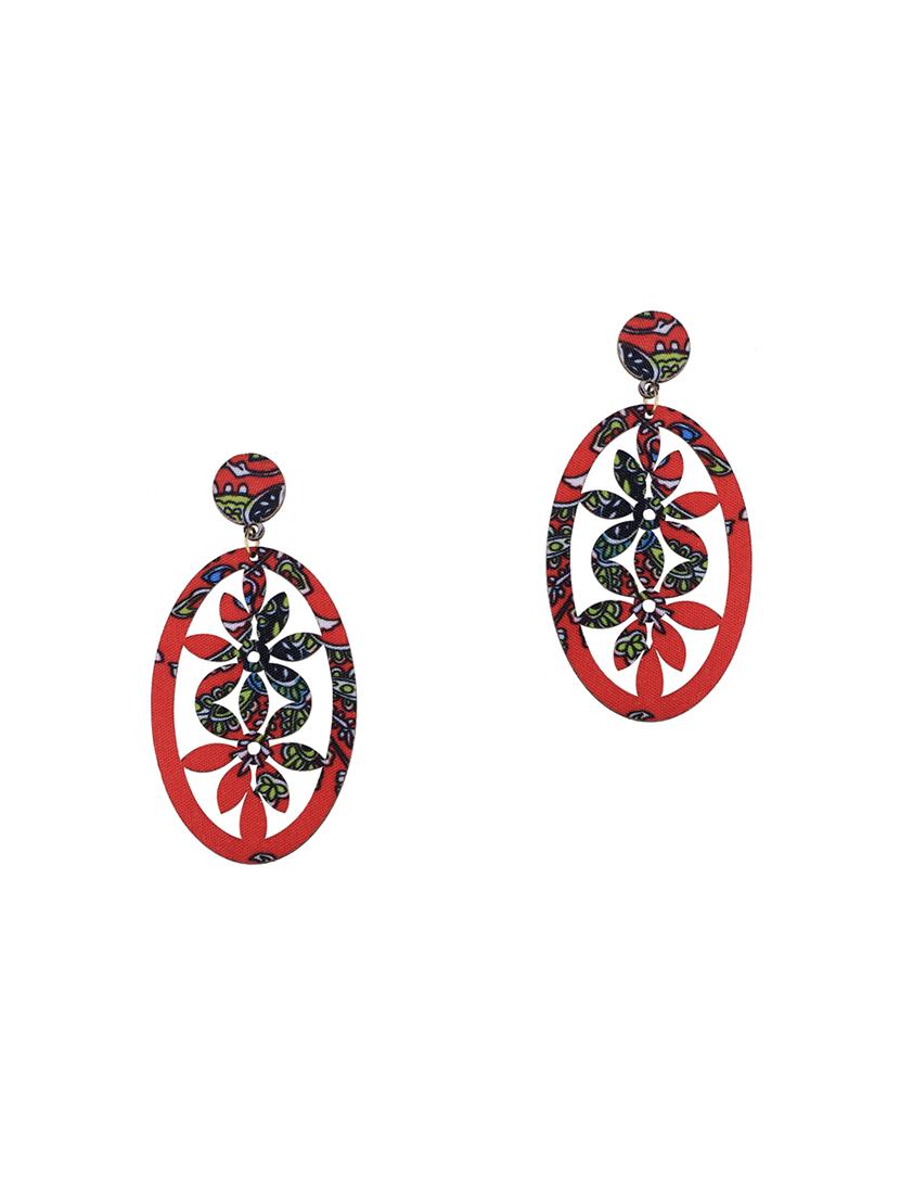 red wood drop earring - 16800399 - Standard Image - 1