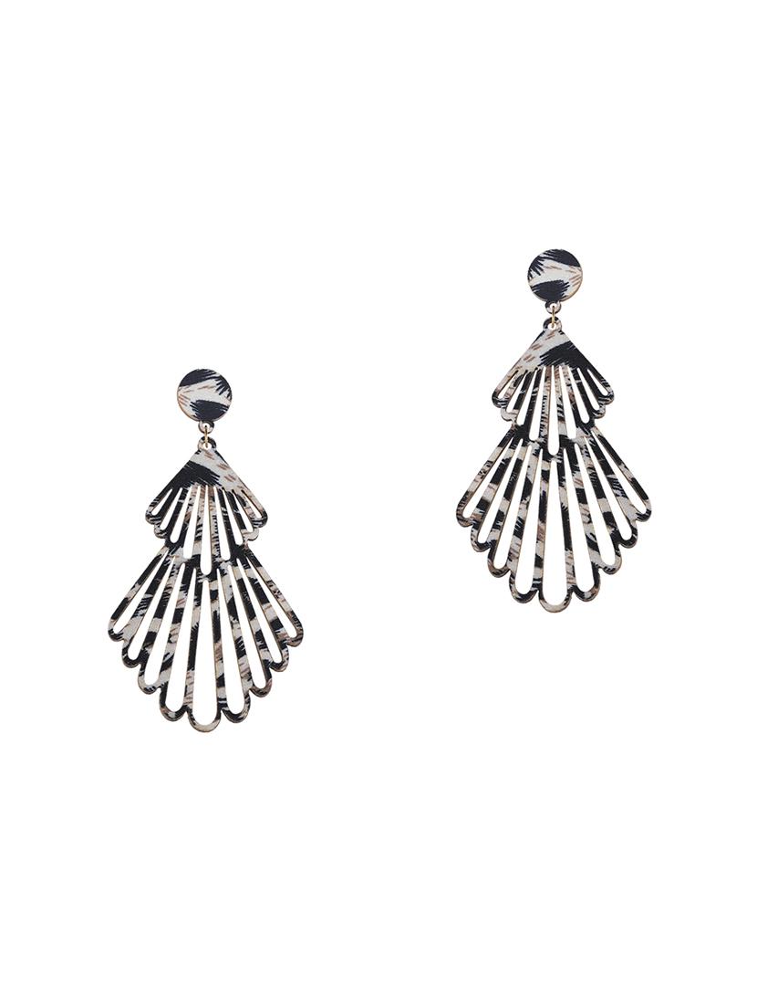 black wood drop earring - 16800410 - Standard Image - 1