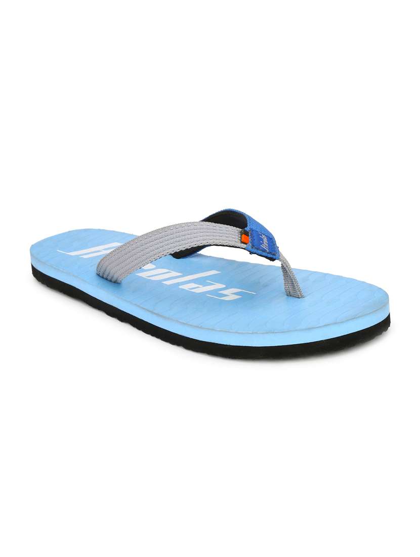 blue fabric toe separator flip flops - 16801424 -  Standard Image - 1