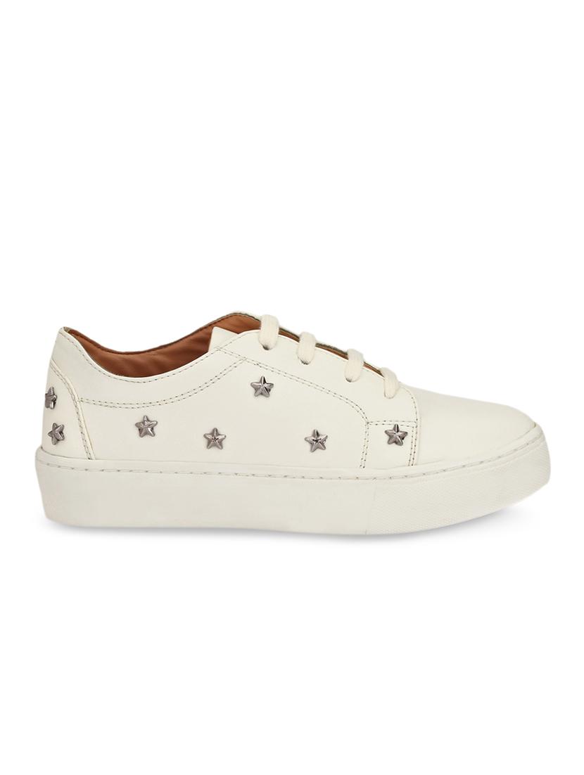white lace-up sneakers - 16801579 - Standard Image - 1