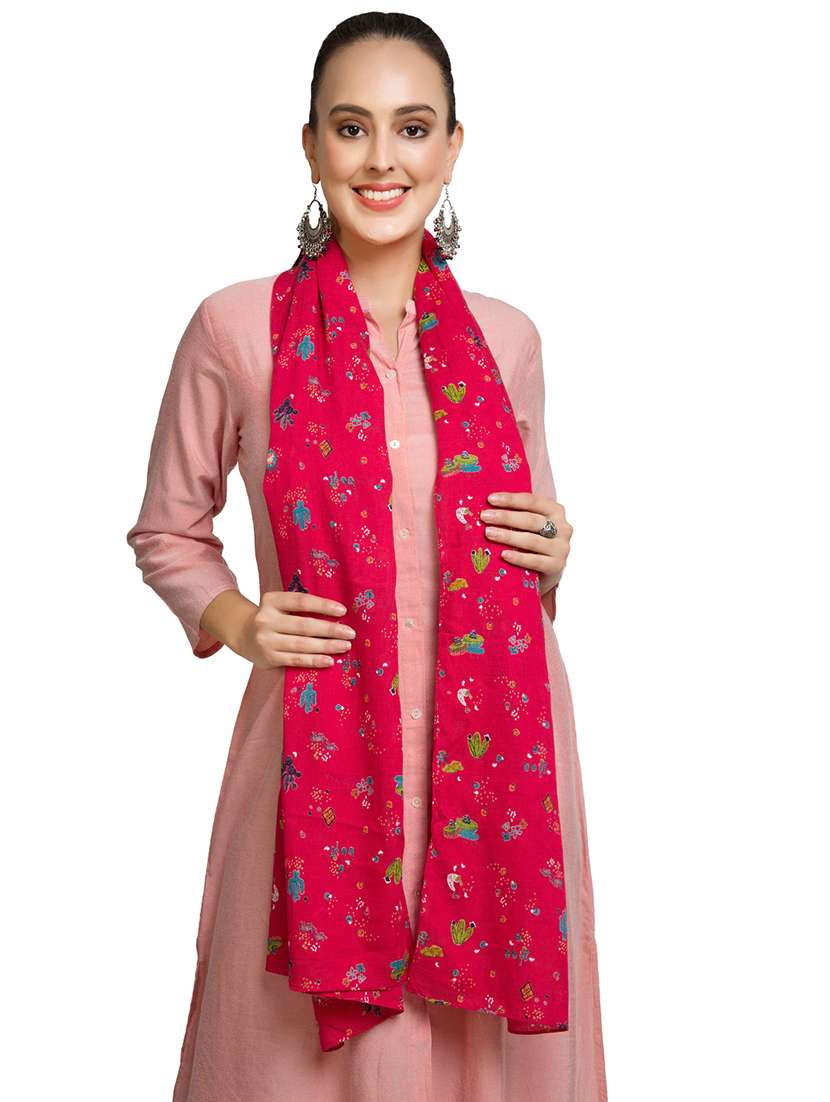 pink cotton stole