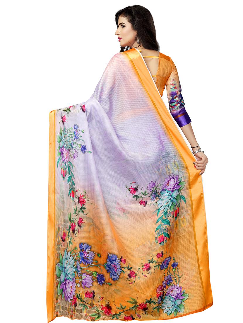 floral printed saree with blouse - 16805457 -  Standard Image - 1