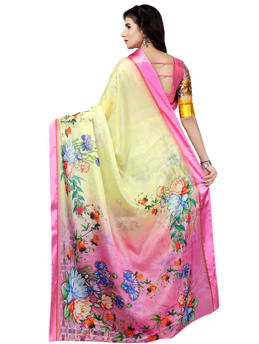 floral printed saree with blouse - 16805460 -  Standard Image - 1