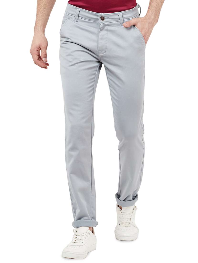 light blue textured chinos