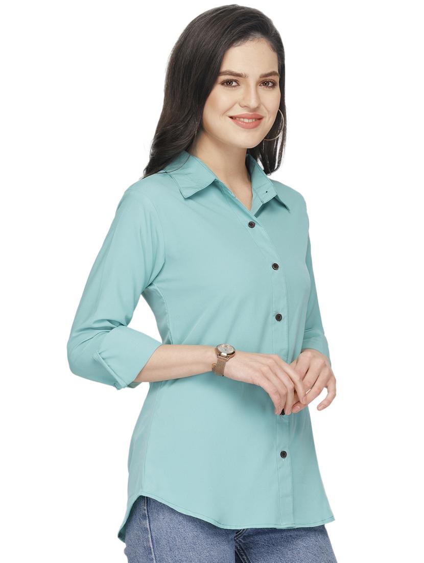 roll up sleeved solid shirt - 16806369 - Standard Image - 1