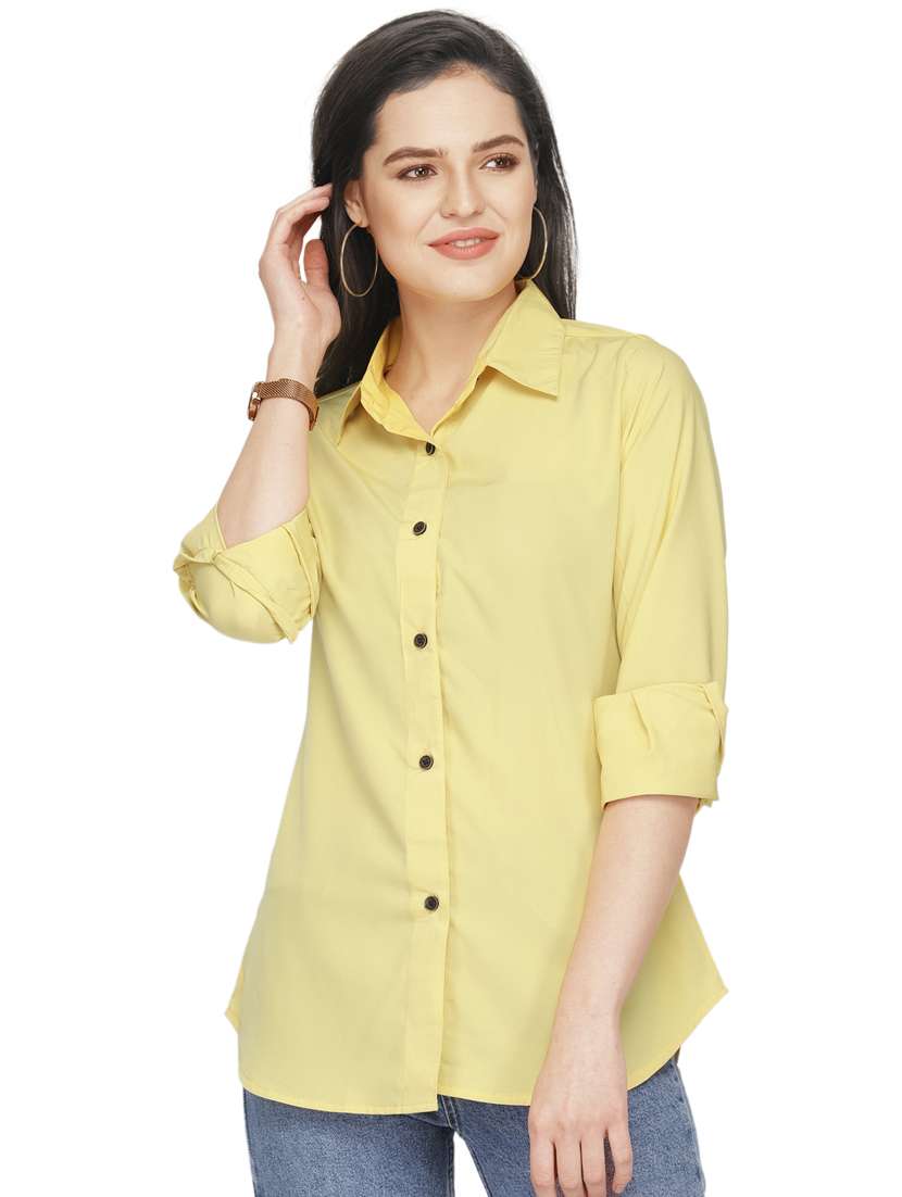 roll up sleeved solid shirt 