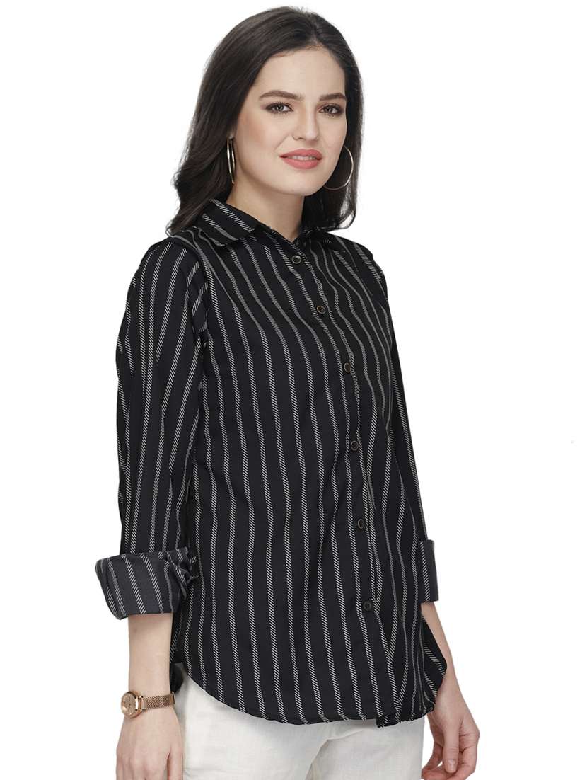 roll up sleeved striped shirt  - 16806374 -  Standard Image - 1