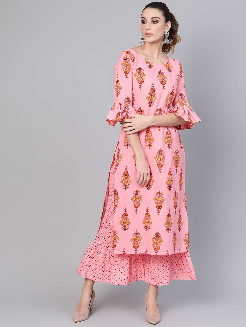 printed kurta palazzo set