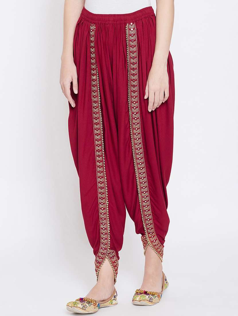 lace detailed dhoti salwar - 16808397 -  Standard Image - 1