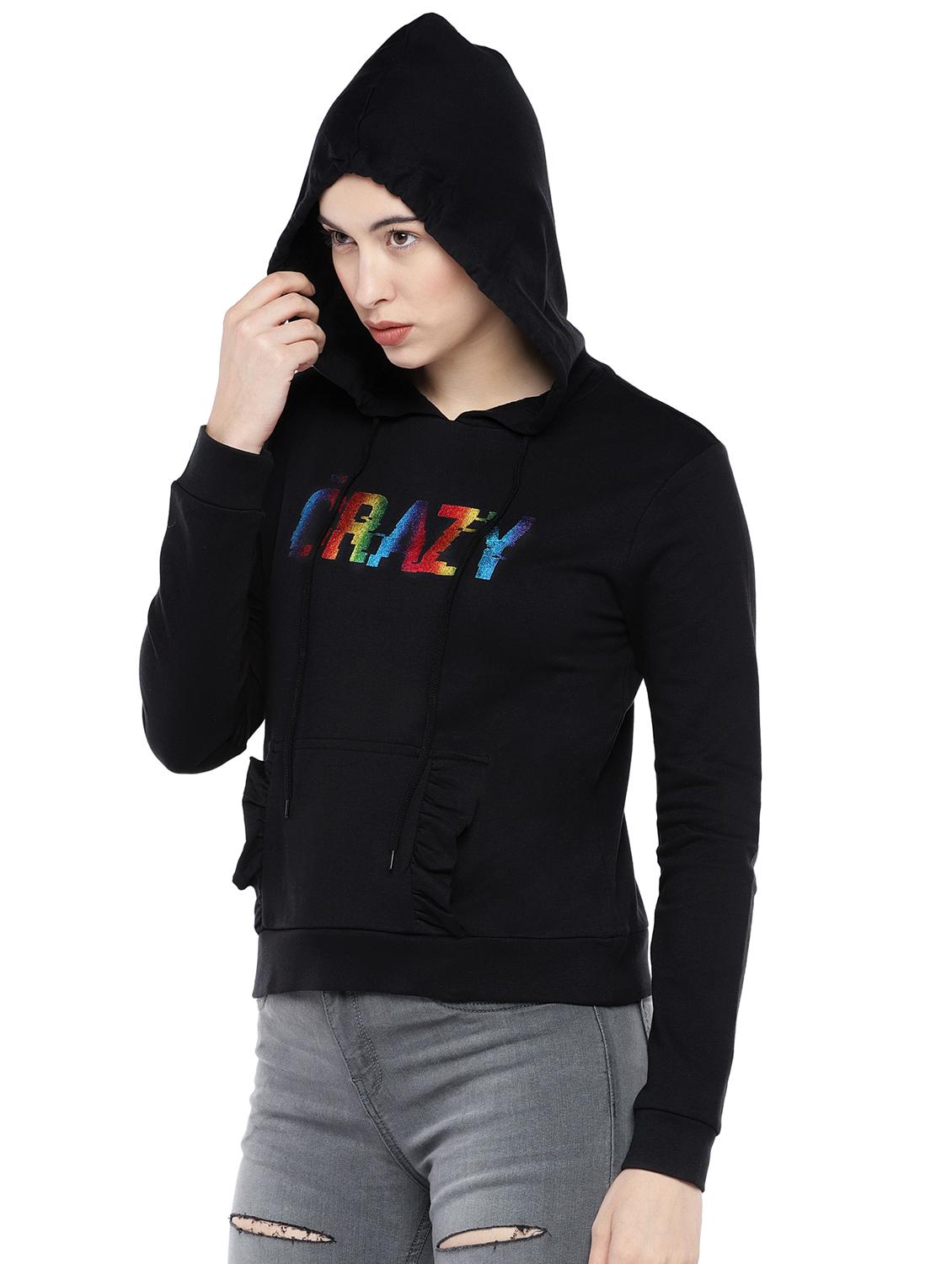 quirky text hooded sweatshirt - 16809607 - Standard Image - 1
